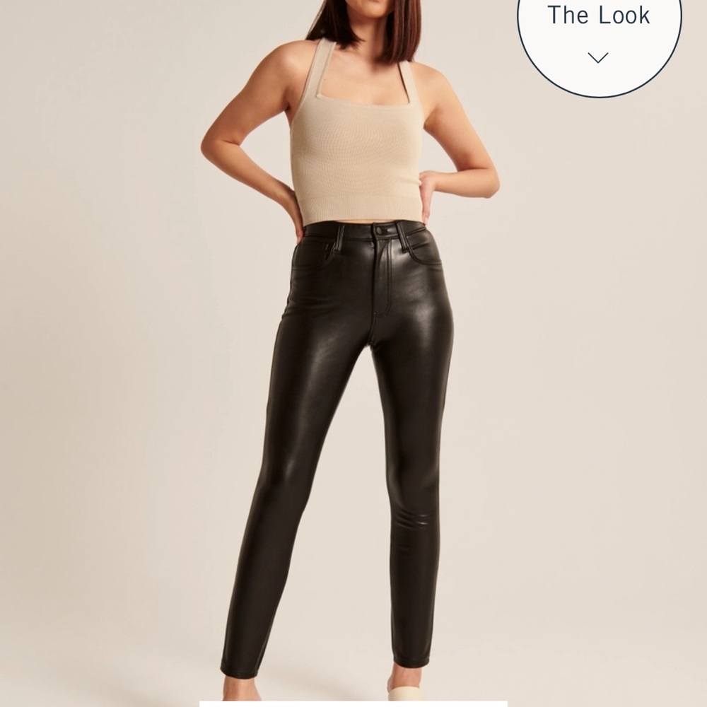 Abercrombie leather pants, brand new with tags, never worn, size 27